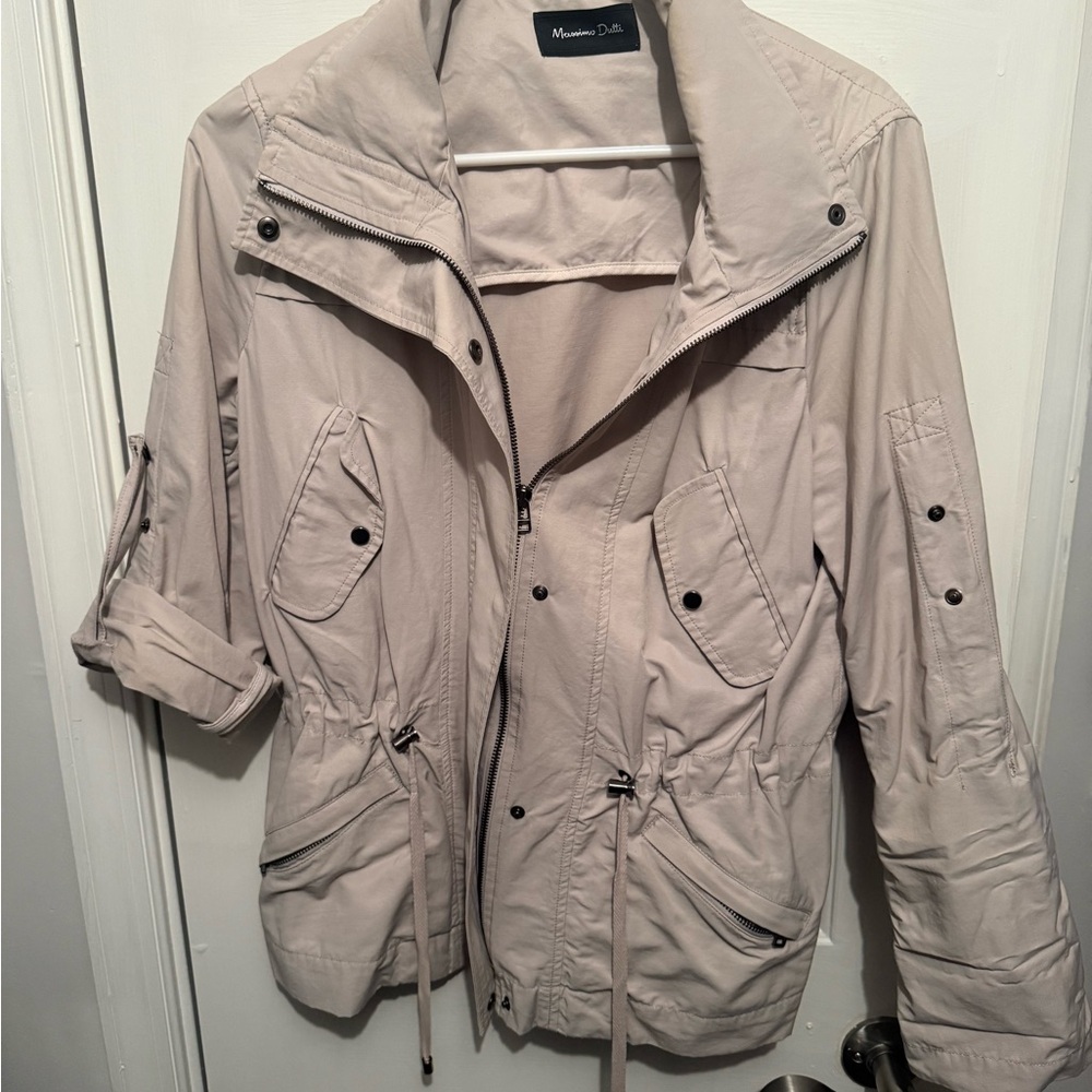 Massimo Dutti Women's Beige Utility Jacket